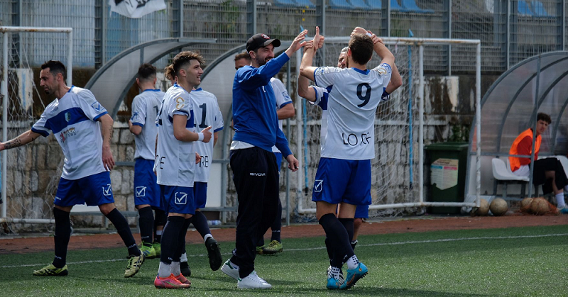 Città di Taormina 21-22 contro -Acicatena - L'esultanza al gol di Abate