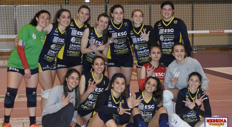 Le ragazze del Messina Volley a fine gara