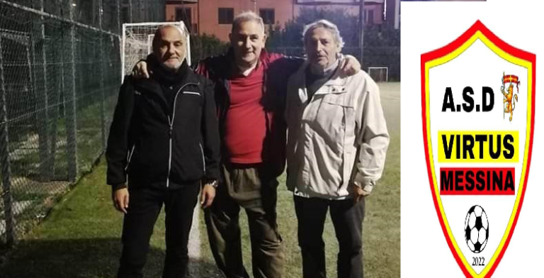 VIRTUS mESSINA 22-23 Il Team Manager Franco Ciolino, Gianluca Metallo ed il tecnico Antonio Ingemi