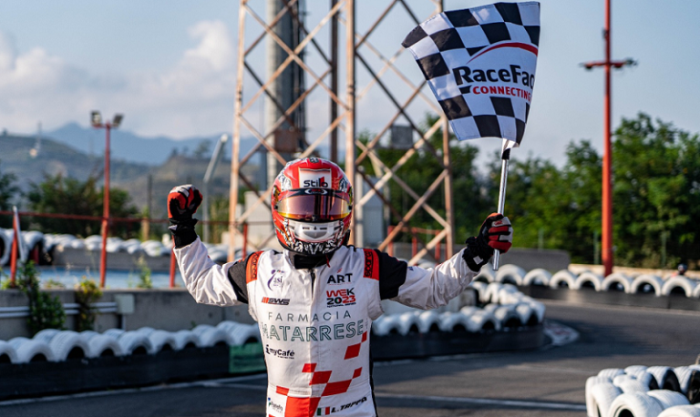 Kart Messina - Lorenzo Tappa al traguardo di Gara 1