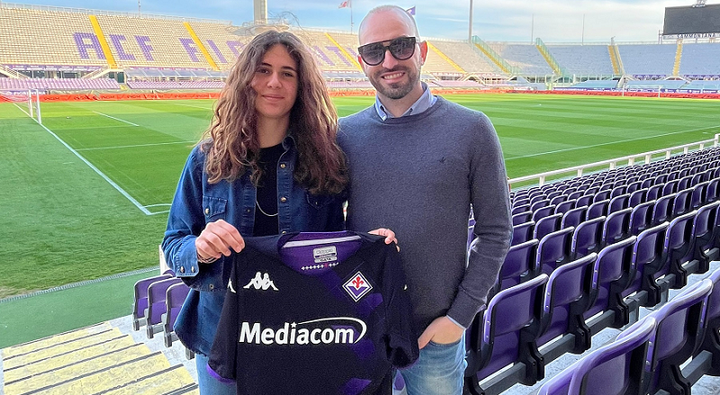 JSL Women - Brunilde Anastasi con Marco Palmeri allo stadio di Firenze