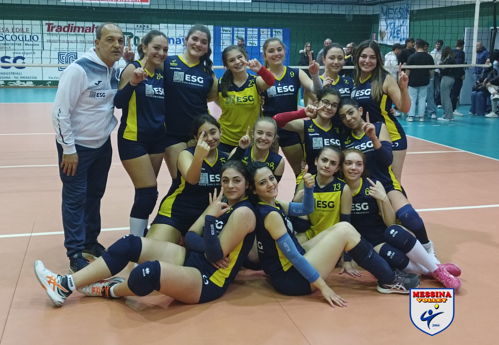 Il Messina Volley a fine gara