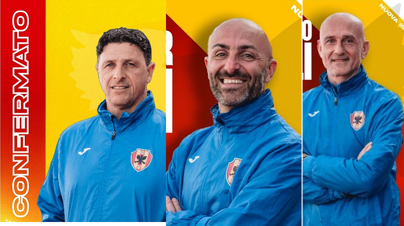 Igea Virtus 24-25 - Mister Di Gaetano e staff tecnico