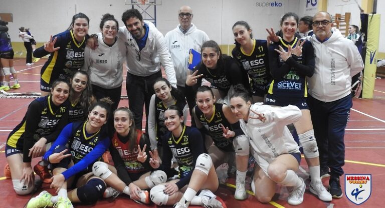 Il Messina Volley a fine gara