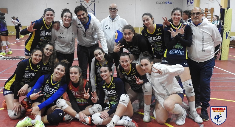 Il Messina Volley a fine gara