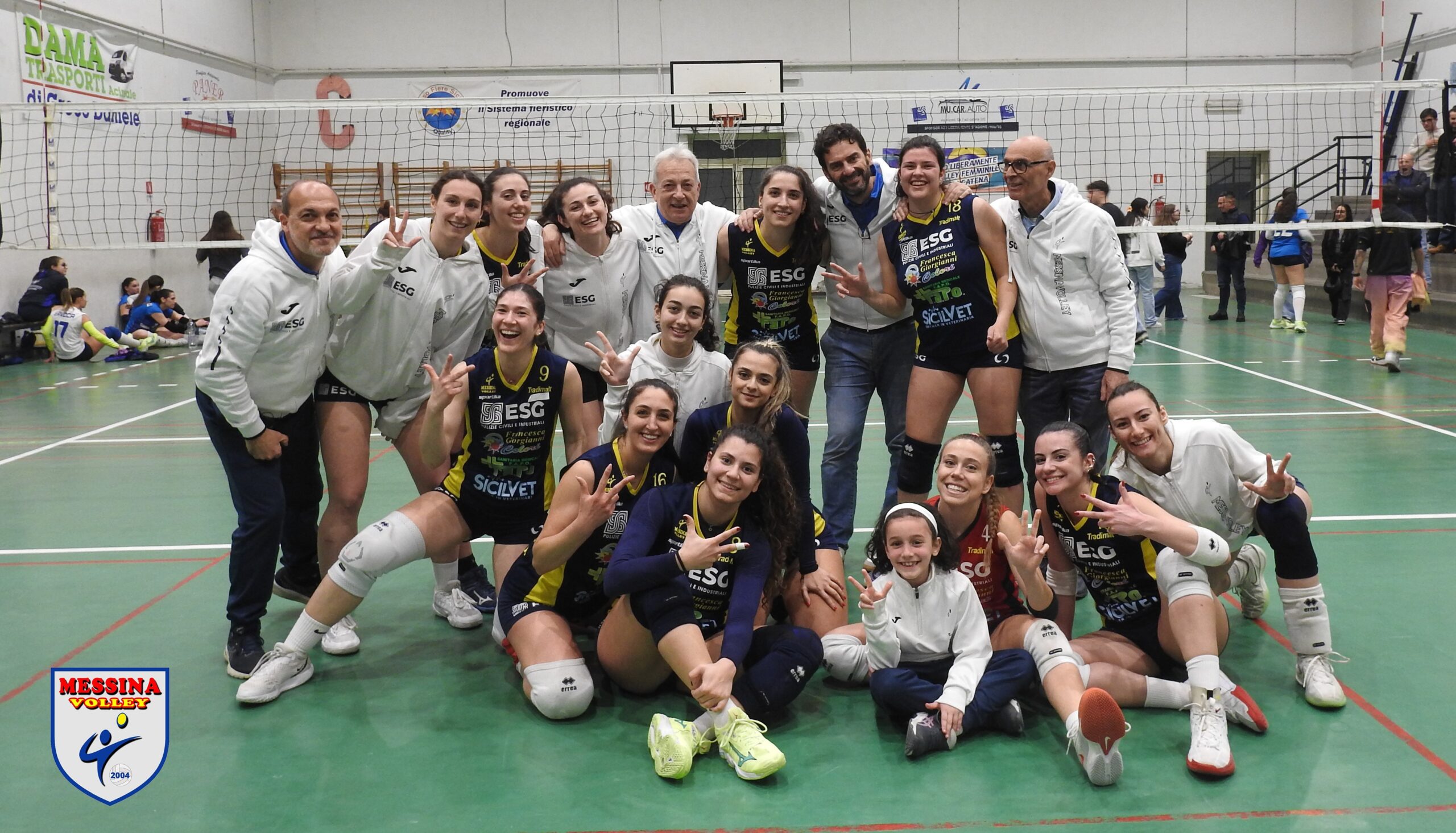 Il Messina Volley a fine gara