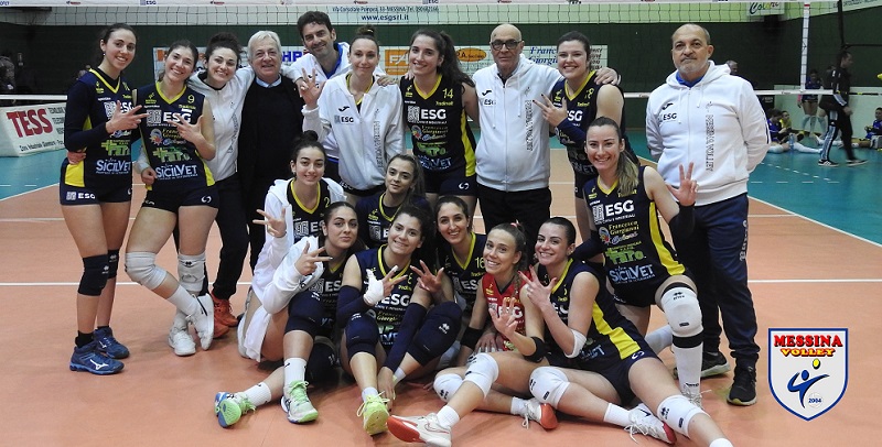 Il Messina Volley a fine gara