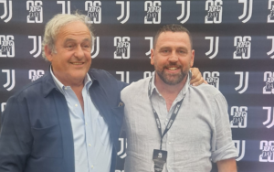 Nino Costa con Michel Platini
