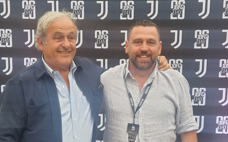 Nino Costa con Michel Platini