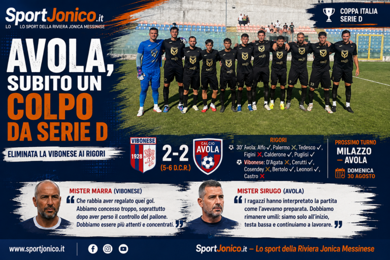 Calcio Avola -Coppa italia vs Vibonese - preliminare
