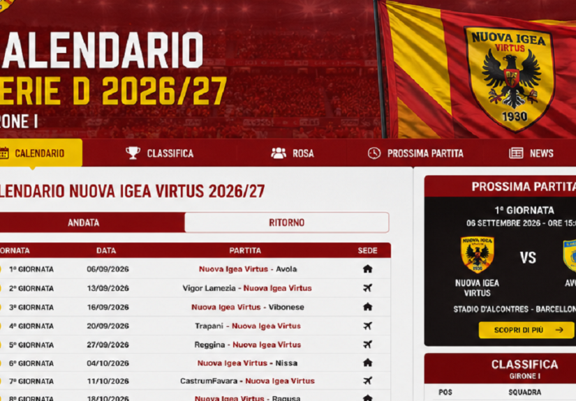 Nuova Igea Virtus - Calendario 26-27