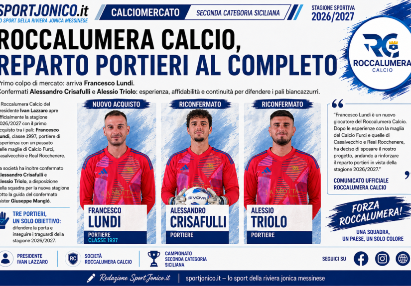 Roccalumera Calcio - Lundi, Crisafulli e Triolo