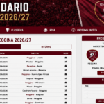 reggina - calendario 26-27