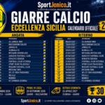 Giarre 2026-27 - il calendario