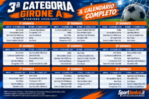 Calendario 3ª Categoria Girone A 2026_27